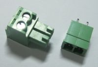 20 st 2pin / väg Pitch 3.81mm Skruvplattblockkontakt Grön färg T-typ med stift
