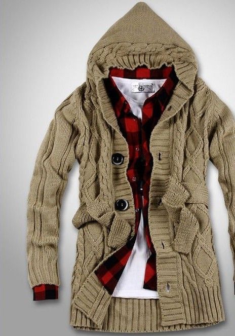 mens cardigan hoodie