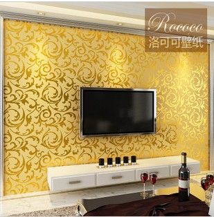 The Rococo Brand Wallpaper Flocking Bedroom Tv Wall Background Tv