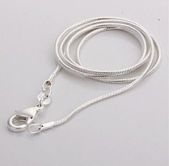 Wholesale Amazing 10pcs Pure Silver Plated Snake Chain Necklace 1mm 16-24inch UK 