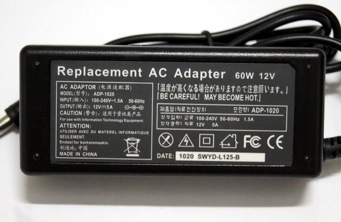 AC100 ~ 240 V DC 12 V 5A 60 W Güç Kaynağı Adaptörü Kablosu için LED Stirp Dengesi değiştirici jack 5.5 * 2.5mm