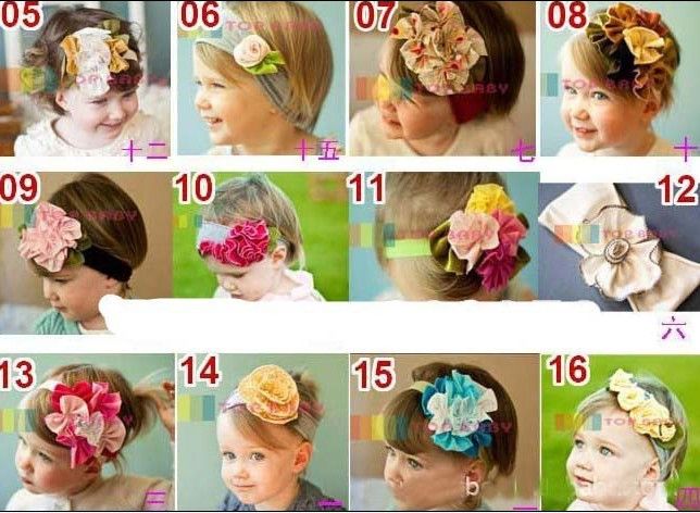 Best match top baby headband colorful flower baby head bands headband hair 50pcs/lot