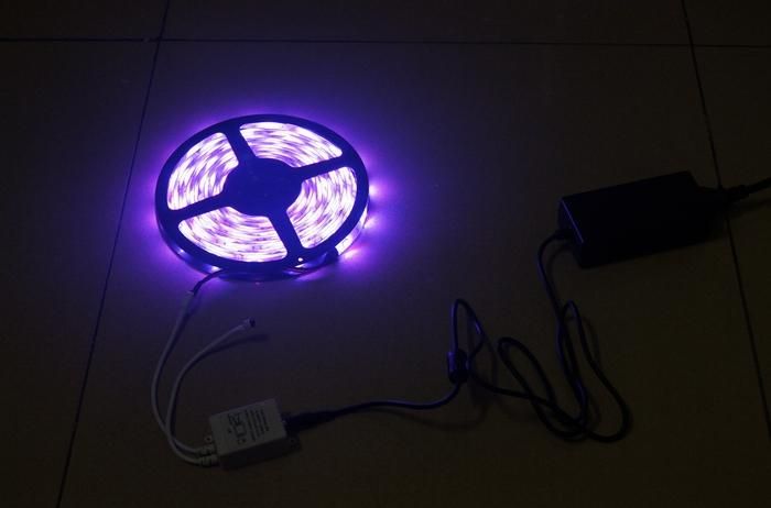 Tira de luz LED RGB 5050 SMD multicolor de 15 m 5 m 150 LED impermeable 30 leds/m + control remoto IR + fuente de alimentación