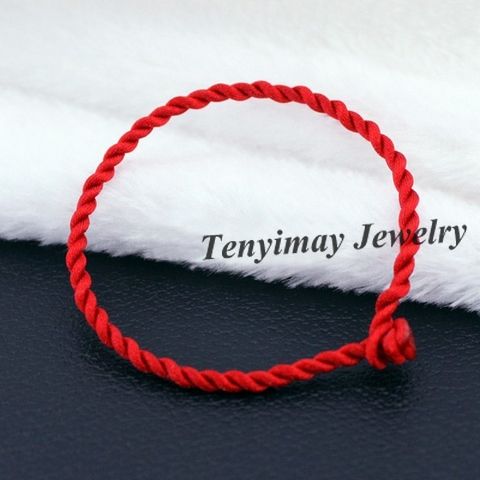 Twisted Cotton Bracelets Wholesale 50pcs Cheap Red, Black Chinese Lucky Bracelet Free Shipping