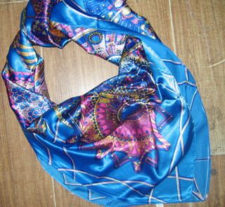 

110cm Square 100% Silk feeling scarf Neck SCARF NECKSCARF scarves mixed color 13pcs/lot #2037