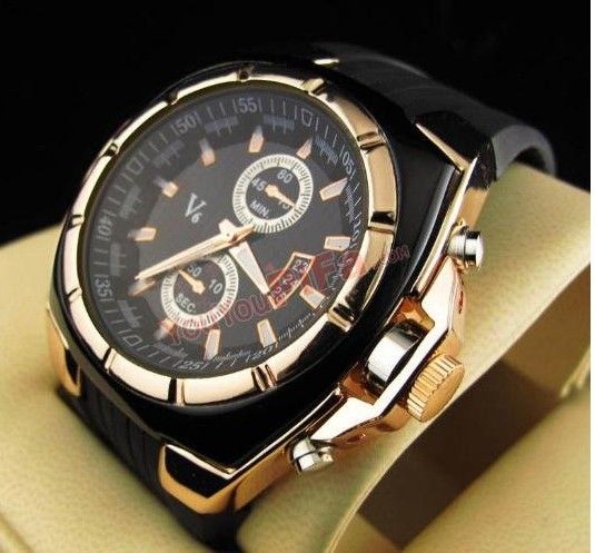 V6 Luxury Quartz Watch For Man Size Male Watch 2686