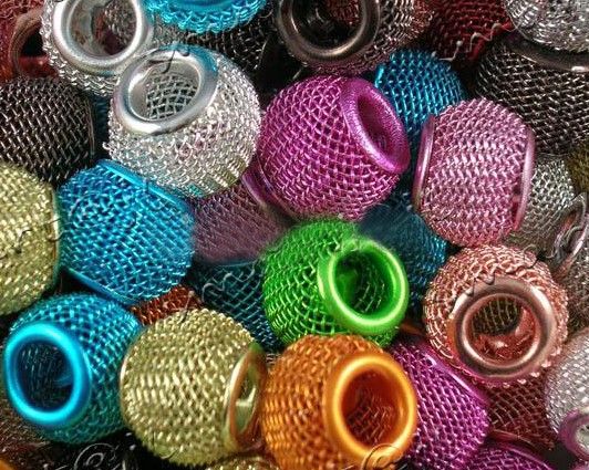 حار EMS حبات تنس الفاصل الخرز 1500pcs 14MM شبكة الخرز كرة السلة زوجة أقراط حبات التنس