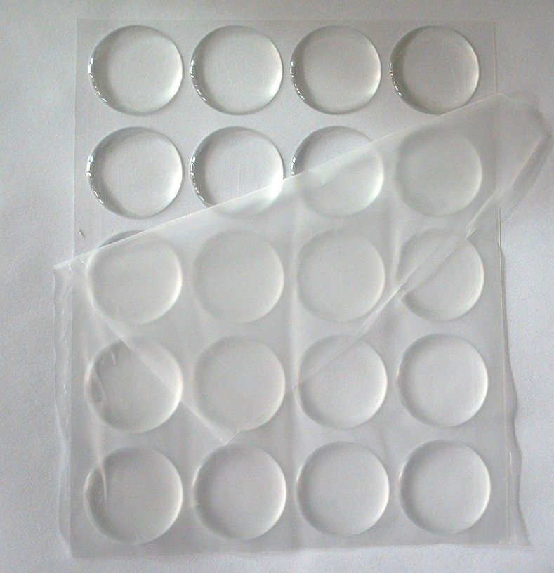 lot Top Quality Clear Back Harts Dot Adhesive Stickers 1quot Circle 3D Epoxy Sticker Dome8093866