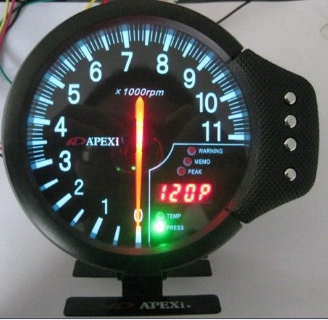 5" APEX AUTO GAUGE /AUTO METER/TACHOMETER/GUAGE EL-3-IN-1 METER(BLACK FACE)