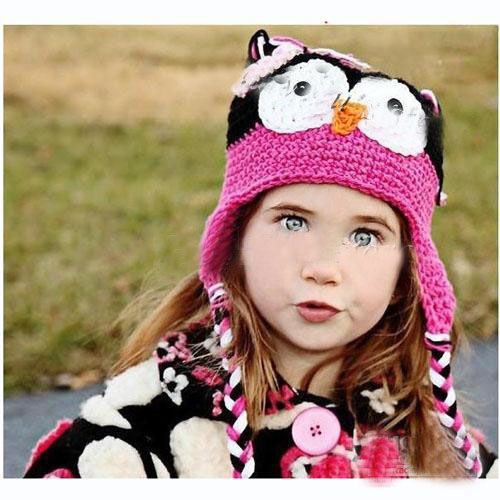 Baby Owl Earflap Crochet Hat Baby Handgjord Virkett Hat Handgjord Owl Beanie Stickad Hat Kungfuboy
