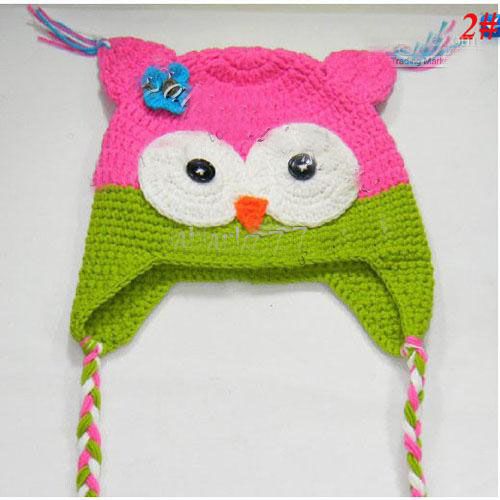 20pcs Handmade Crochet Gorro chapéus Crocheted Hat bebê chapéu coruja do bebê de crochê infantil malha recém-nascido