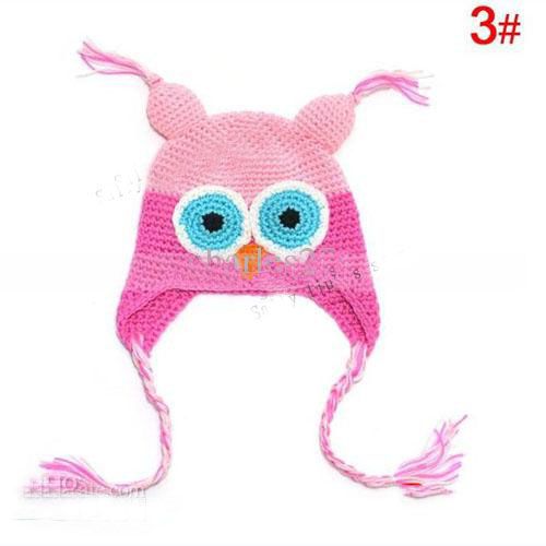 Enfant en bas âge hibou oreillette Crochet chapeau bébé fait à la main au Crochet chouette bonnet chapeau fait à la main chouette bonnet tricoté chapeau