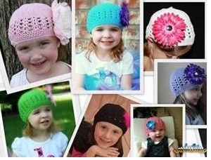 Berretto con cappello kufi baby Hat Hat Crochet all'uncinetto i e 2 taglie scegliere la clip dell'arco - BabyToddler