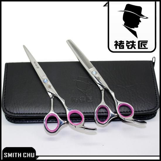 Haarschaar pak 6 INCH Knip- en uitdunschaar Antisliphandvat Roze ring SMITH CHU NEW6969356