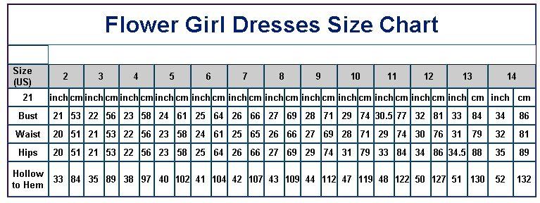 Little Rosie Size Chart