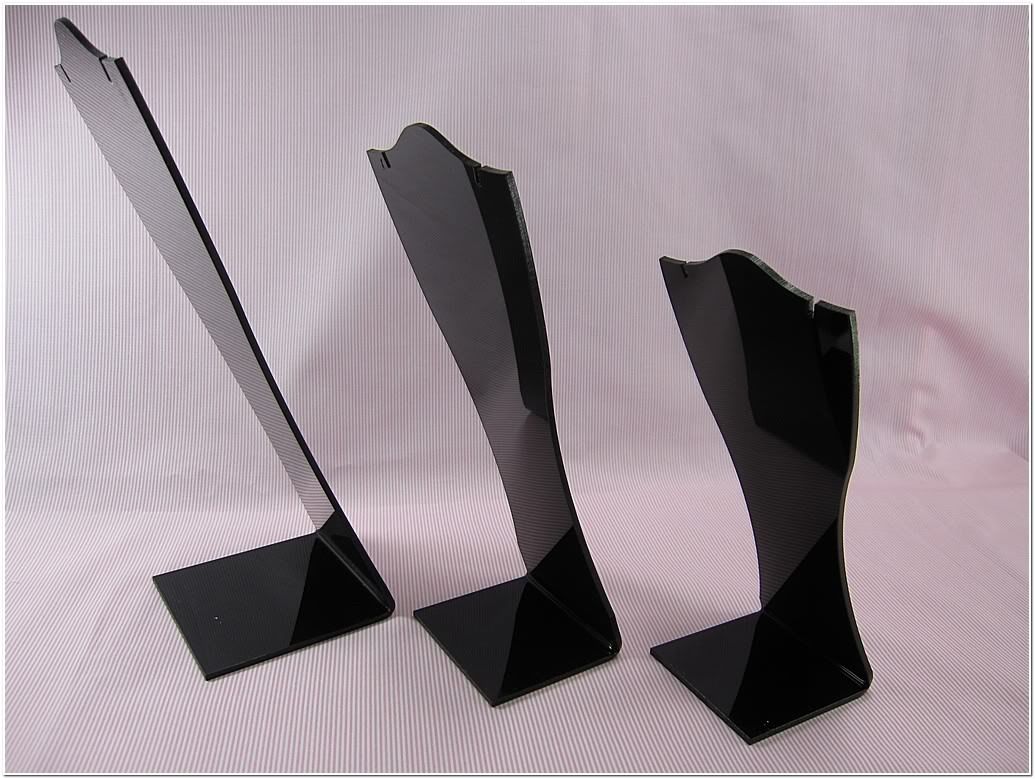 OF 15 BLACK NECKLACE PENDANT JEWELRY DISPLAY STANDS 223r