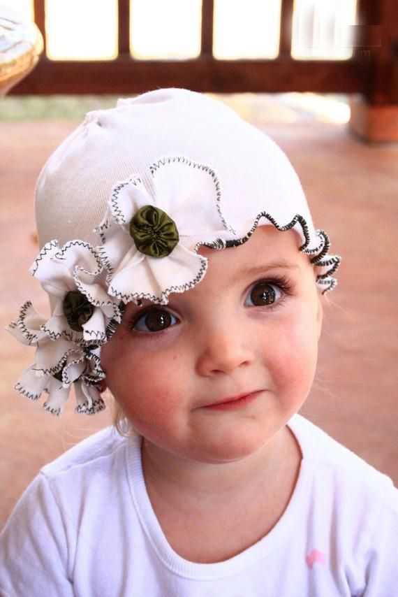 Top Baby hats girls' hat boy's hat headband fashion caps flower beanie caps 10pcs/lot