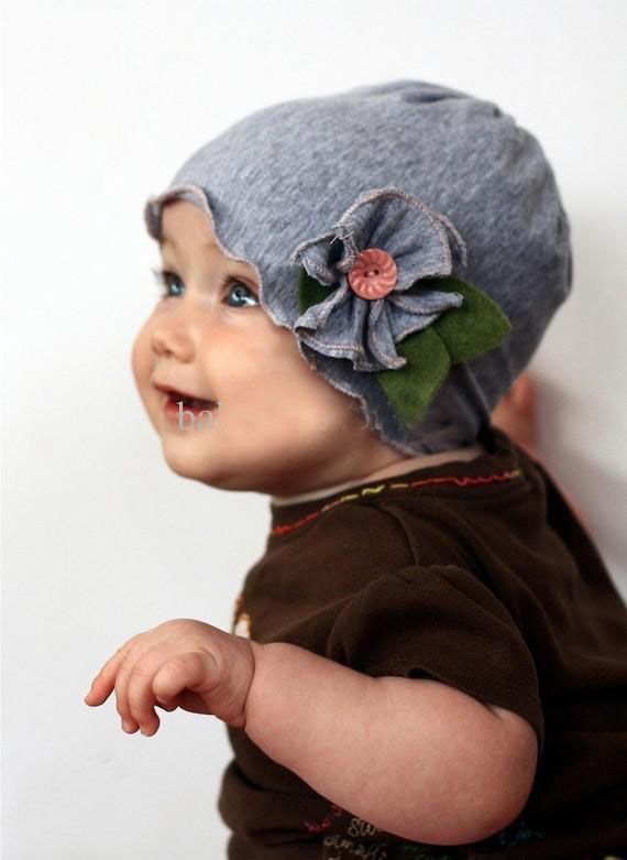шляпа оголовье моды Top шлемы младенца девичьих шлема мальчика крышки цветка Beanie шапки 10pcs / lot