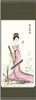 中国の女性のアジアのシルクスクロール絵画ぶら下げスクロールアート1ピース無料