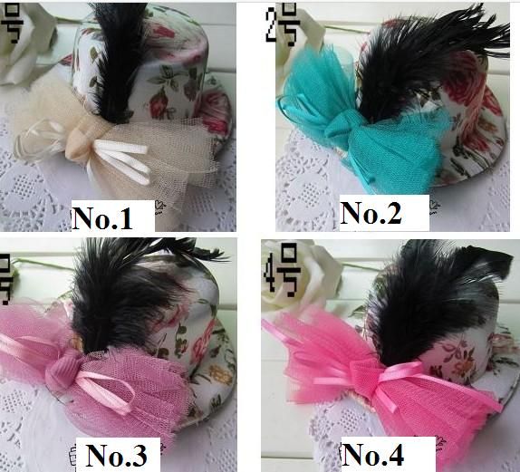 Fashion Fascinators Mini Top Hat Hair Clips, Wedding Party Hair