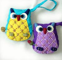 Wholesale Zipper Cute Owl Coin Purse Kid Child Chinese Cloth Handcrafts Pouch Pocket Money Wallet Bag size x12 cm