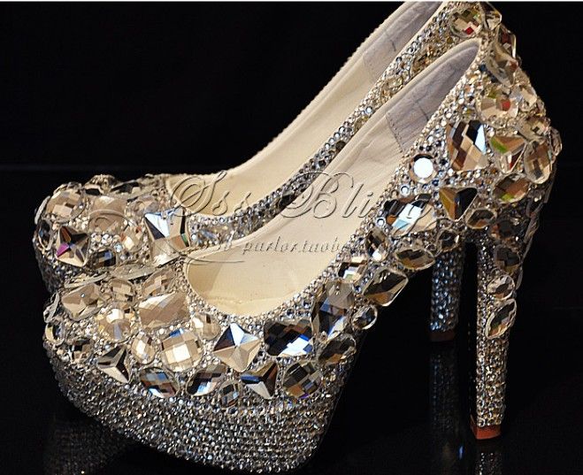 Crystal Wedding Shoe Manual High Documentary Shoes Costly Gem Custom