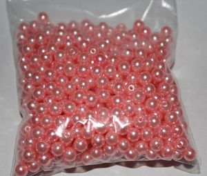 500pcs 6MM Light pink Round Pearls Beads Flatback Scrapbooking Embellishment Craft DIY
