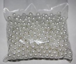 500pcs 6MM White Round Pearls Beads Flatback Scrapbooking Embellishment Craft DIY
