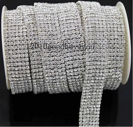 1 Yard 6 rows Diamond A Rhinestone Wedding Cake Banding Trim Cake Ribbon Decoration Free shipping