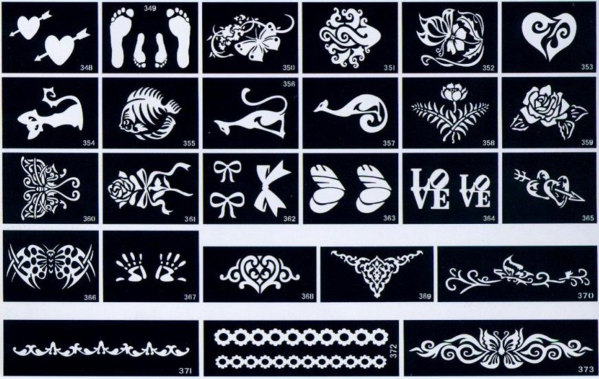 stencil paper LOT Tattoo Stencils for Body Art Painting Tattoo Pictures Mix Mix Designs 026063504