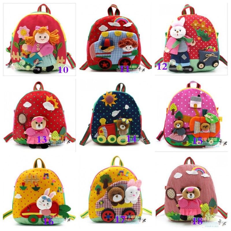 24 Style Childrens Backpacks Baby Kids Handmade Backpack Schoolbag
