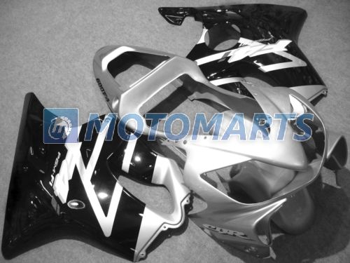 Black Silver Injection Fairing Kit för Honda CBR 600 CBR600 F4I CBR600F4I 01 02 03 2001 2002 2003