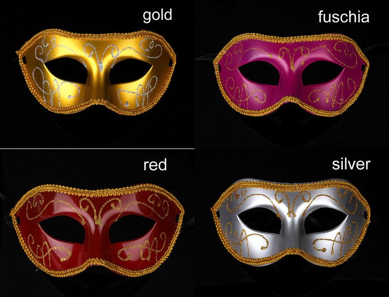 Seksi Cadılar Bayramı Maskesi Adam maske altın dantel saçaklı el çizim venedik maskeli parti maskesi düğün favor yenilik hediye ücretsiz kargo