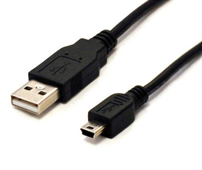 USB 5PIN-kabel för MP3 MP4, mini USB-kabel 50PC / Lot Freeshipping