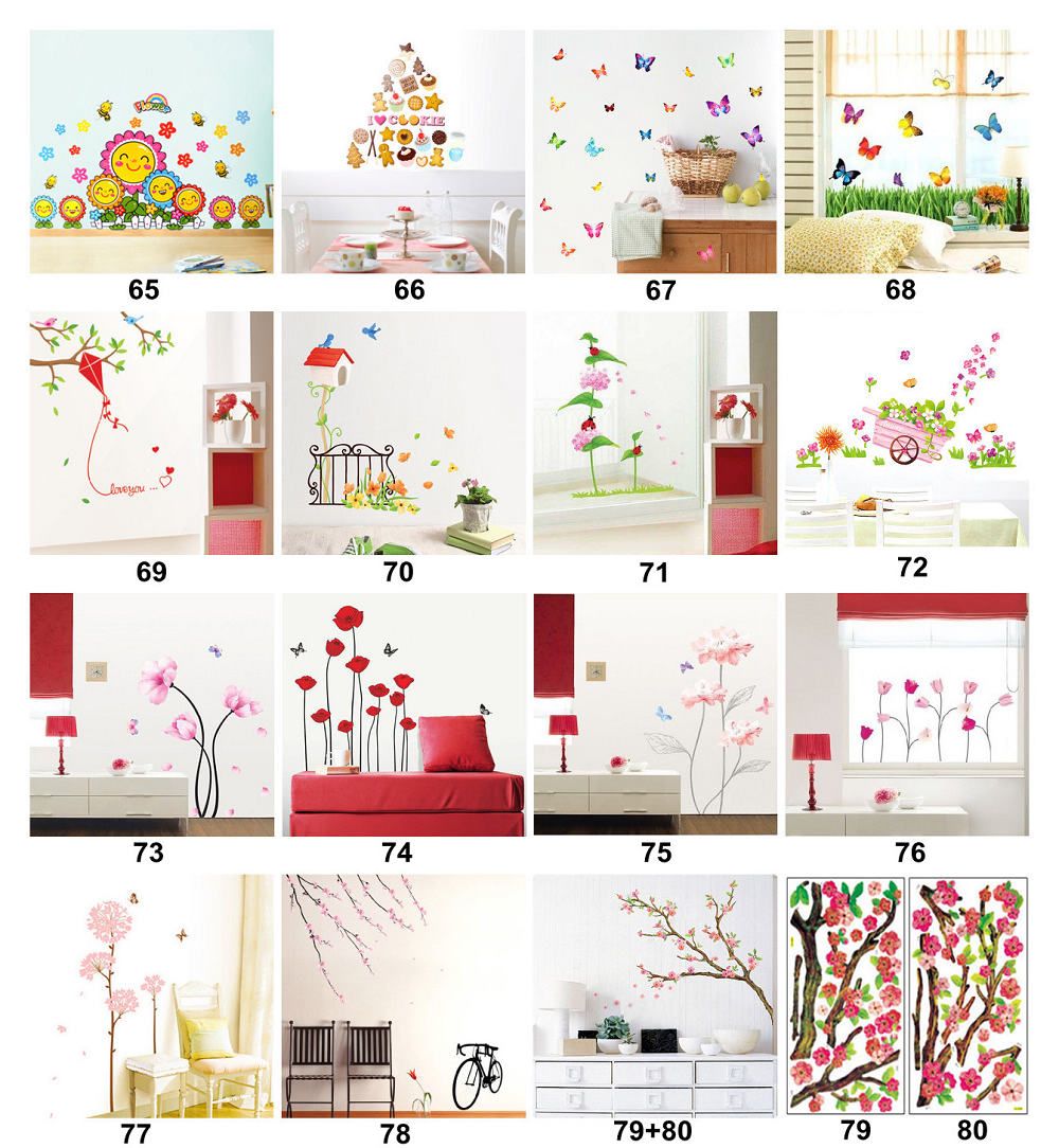 Branch & Birds Mural Art Wall Sticker Decal Decor Home Wall Art