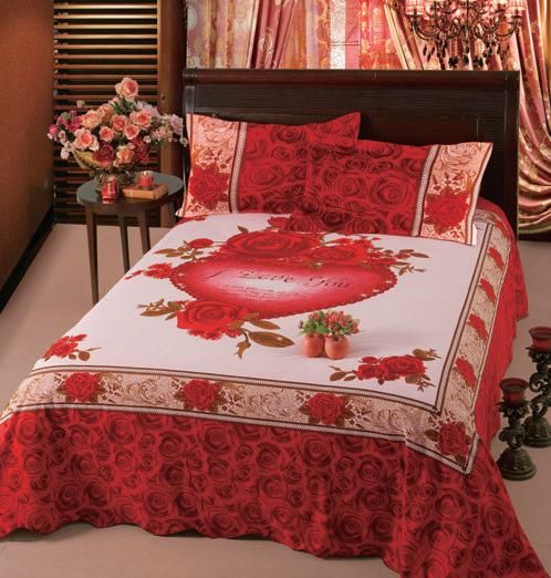 2019 Pure Cotton Thick iI LOVEi YOU iBedi Sheet With Rose 2019 Pure Cotton Thick iI LOVEi YOU iBedi Sheet With Rose
