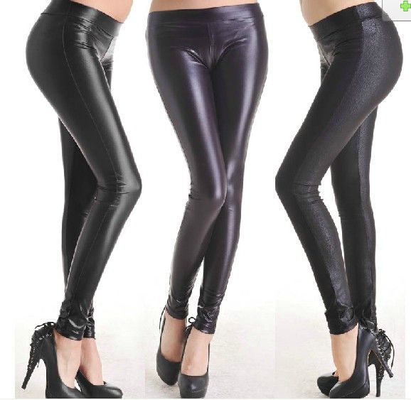 2016 Imitation Leather Pants Sexy Women'S Low Waist Trousers Render ...