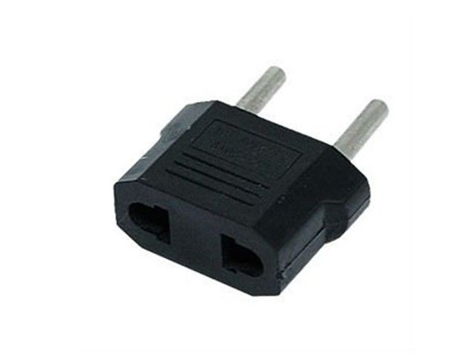 .Großhandel - US/AU zu EU AC-Netzstecker-Adapter, Reisekonverter, max. 2200 W, zwei Pins, schwarz