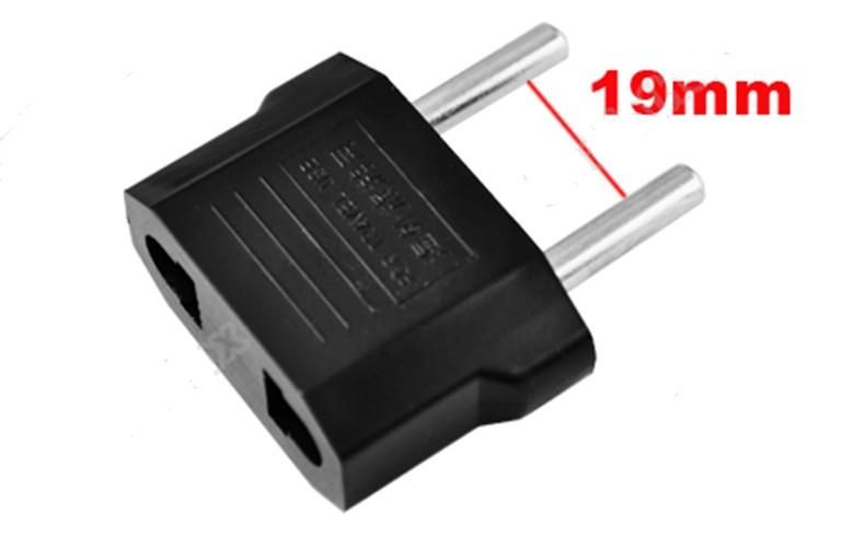 .Wholesale - US/AU to EU AC Power Plug Adapter Travel Converter Max 2200W Two Pins Black
