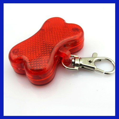 2022 Dog Bone Safety Flashing Blinking Light LED Tag Collar Lamp For