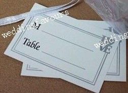 Frete grátis * 40 pçs / lote, requintado branco cristal borboleta place card titular casamento favores