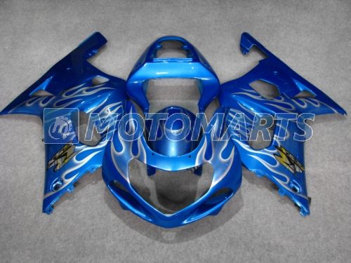 Blue Silver Bodywork Fairing för GSXR 600 750 K1 2001 2002 2003 GSXR600 GSXR750 01 02 03 R600 R750