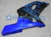 Blue Flame in Black Fairing Kit لـ GSXR 600 750 K1 2001 2002 2003 GSXR600 GSXR750 01 02 03 GSX-R600