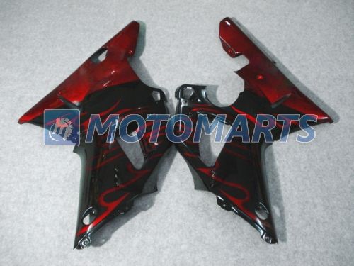 Red flame in BLK bodywork fairing kit FOR YZF R1 2000 2001 YZF1000 00 01 YZFR1 1000 YZF-R1 00-01