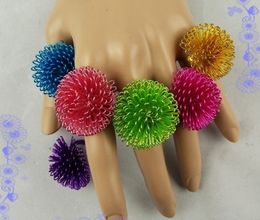 Lowest price Mixed Colours freedom to adjust the size Colourful dandelion flower ring 100pcs/lot