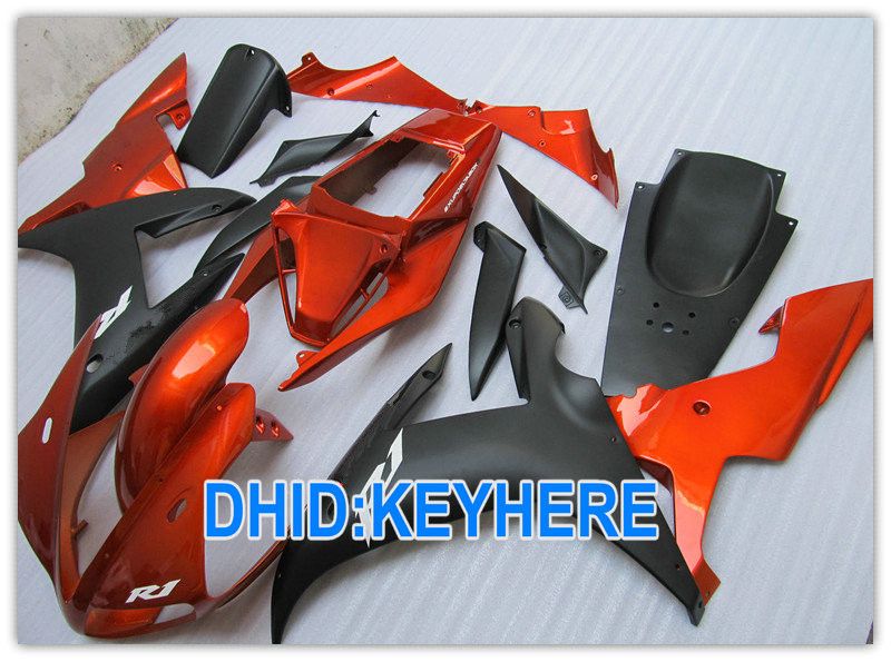 1 Set Orange Fairings ABS Road / Racing Fairing Kit för Yamaha YZF R1 2002 2003 YZF-R1 YZF R1 02 03