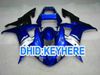 Kit de carenagem de motocicleta CUSTOM azul / branco para YAMAHA 2002 2003 YZF R1 YZF-R1 YZFR1 02 03 carenagens