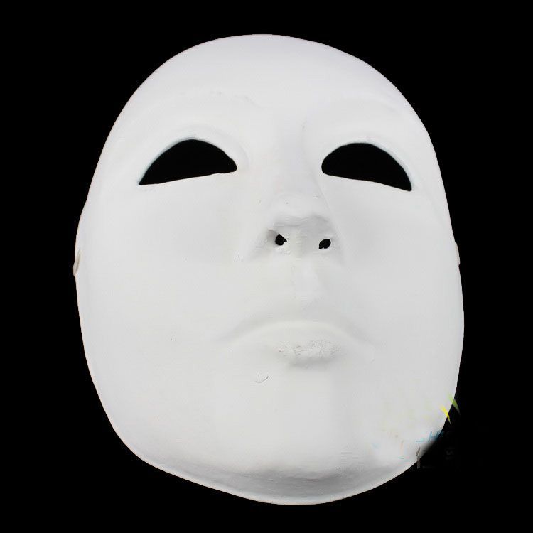 Non peint épaissir blanc masques de fête blancs pour les femmes décorant l'environnement pâte à papier visage complet bricolage beaux-arts peinture masques de mascarade