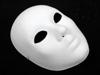 Espesar sin pintar en blanco blanco partido máscaras para mujeres que decoran ambiental pulpa de papel cara completa bricolaje bellas artes pintura máscara de la mascarada