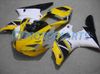 Anpassad gul vit motorcykelkit för Yamaha YZF R1 1998 1999 YZFR1 98 99 YZF-R1 98-99 YZF1000 FAIRINGS DELS